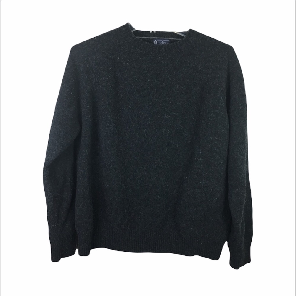 J. Crew lambs wool gray crew neck sweater